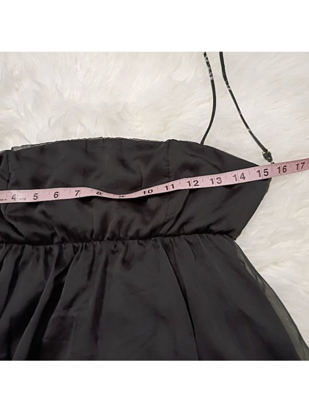 Lucy In The Sky Black SZ Large Babydoll Chiffon Whimsy Harajuku Dress - Picture 9 of 11